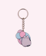Carnival themed Pusheen keychain is attached to a unique light purple backer card that says "Pusheen 15 Years" and "15th Anniversary Keychain."