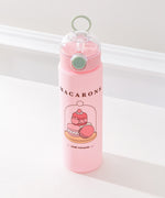 Top aerial view of the pusheen bottle. The large front graphic sits in the middle of the water bottle front. 