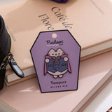 Vampurr Deluxe Pin on its purple and black backer card. The text on the paper card says "cggcw" and "Vampurr Deluxe Pin."