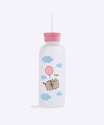 Pusheen Balloons Glass Water Bottle