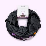 Collapsible Pet Tunnel in its packaging. The tunnel folds into a thin circle and is packaged with a purple label that says "Pusheen Collapsible Pet Tunnel."
