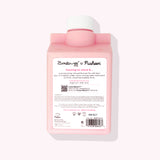Back view of the Bubble Bath packaging. The back includes a description and benefits of the product, a short how-to-use, and the ingredients in the liquid.