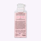 Back view of the packaging of the Pusheen Lip Balm. Printed on the back are directions for how to use the product as well as the ingredients in the product.