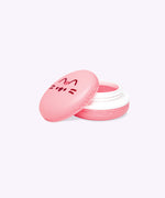Side view of the Pusheen Lip Balm. On the edges of the container are ridges to help the customer open the component.