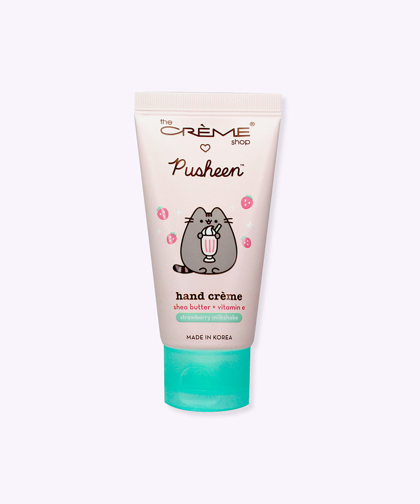 Back view of the hand cream packaging box. On the back of the box, the hand cream ingredients are listed.